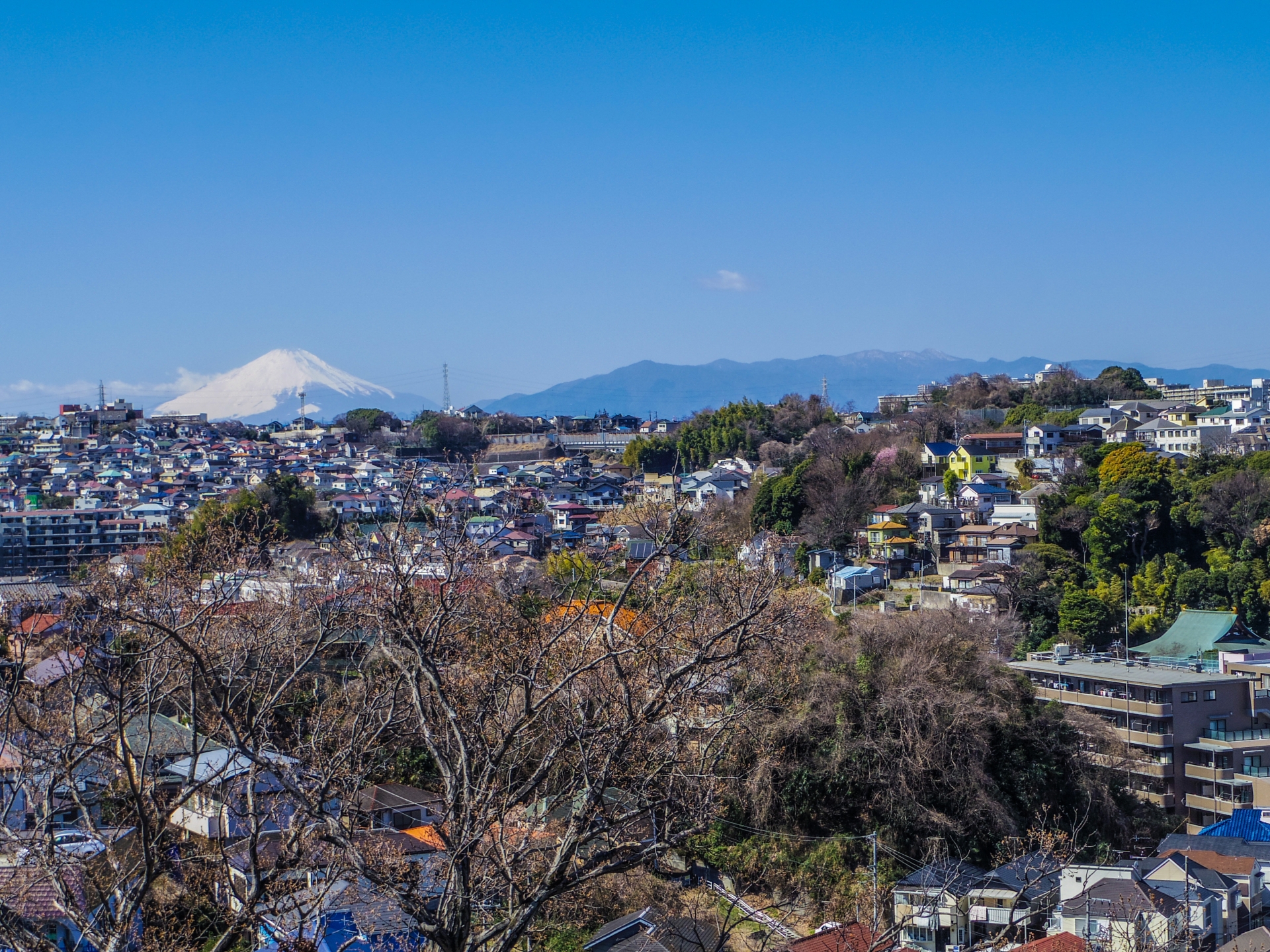 弘明寺公園の展望台からの景色